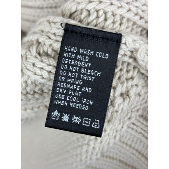 August Silk Womens Shrug Cardigan Small Beige Fringe Western Grandma MINOR FLAW - Picture 12 of 13